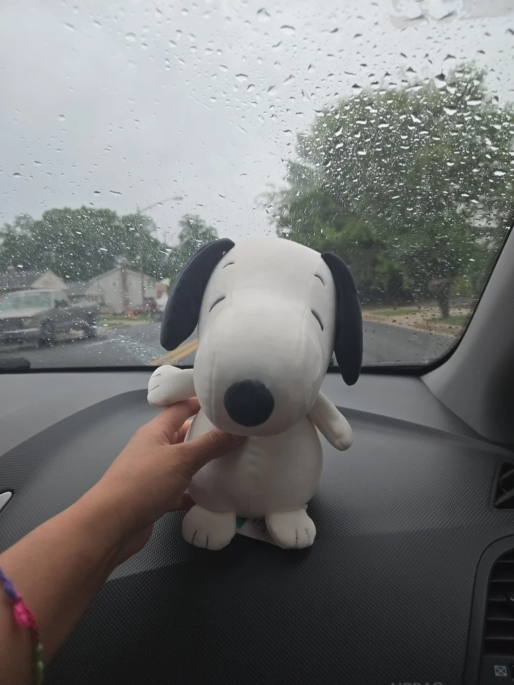 Peanuts Plush Dog Toy - White Body with Black Ears and Red Collar